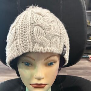 The North Face Off White Cable Knit Beanie